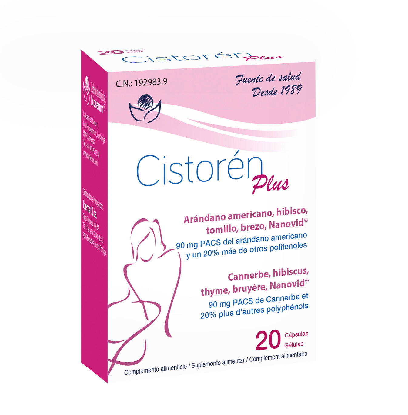 Cistoren Plus (20 Cápsulas) - Prevención y Tratamiento Natural de Infecciones Urinarias