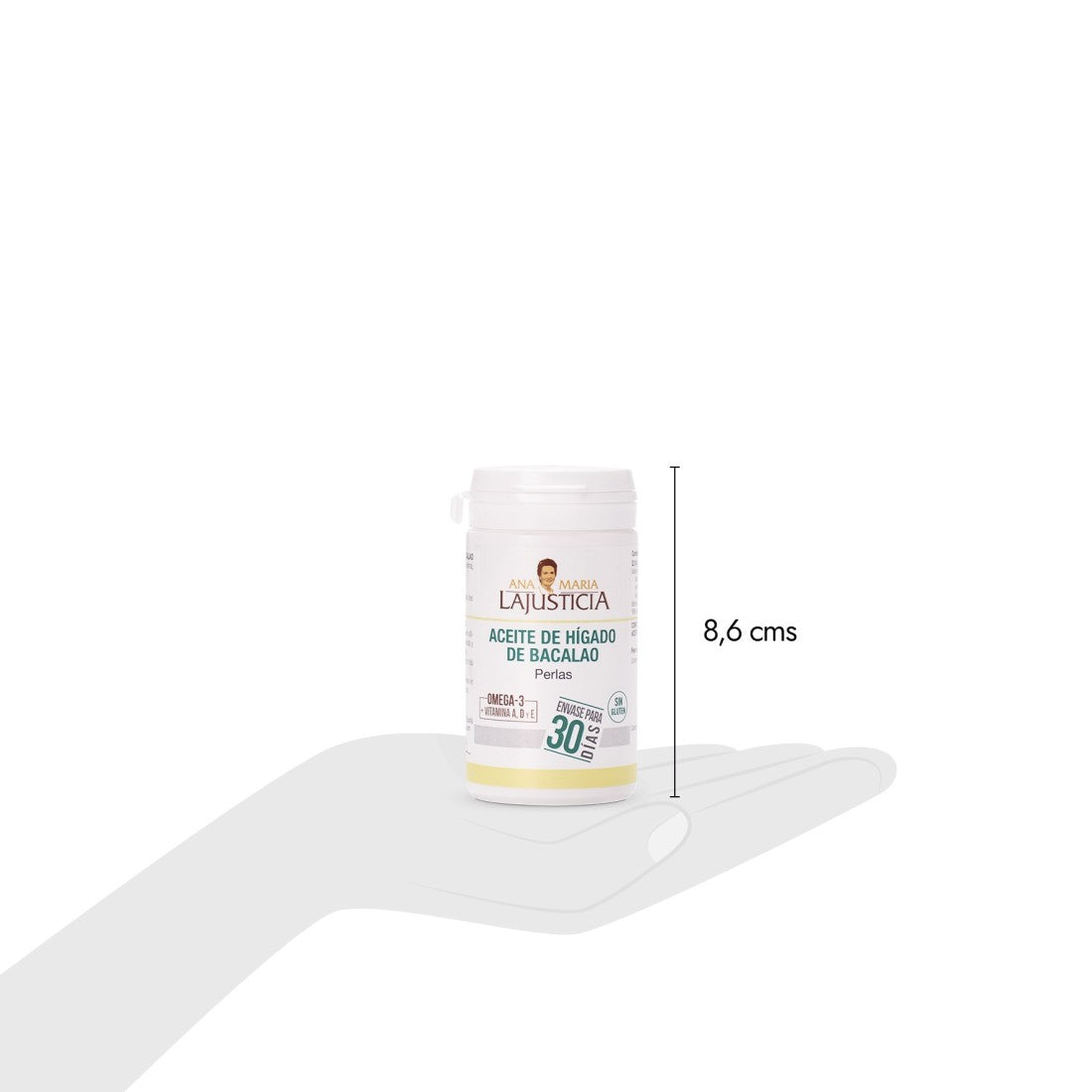 Aceite de Hígado de Bacalao ANA MARÍA LAJUSTICIA (90 Perlas) - Rico en Omega-3, Vitaminas A, D y E - Salud Inmunitaria y Ósea