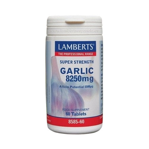Ajo 8250 mg - 60 Tabletas Lamberts: Potente Suplemento a Base de Ajo para la Salud