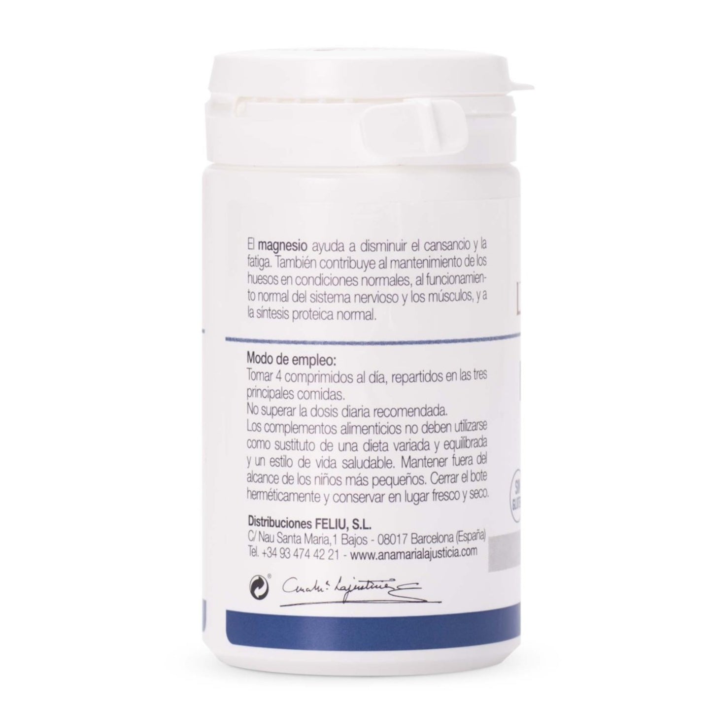 Cloruro de Magnesio ANA MARÍA LAJUSTICIA (147 Comprimidos) - Reduce Cansancio, Mejora Sistema Nervioso y Salud Muscular - Efecto Laxante Alto