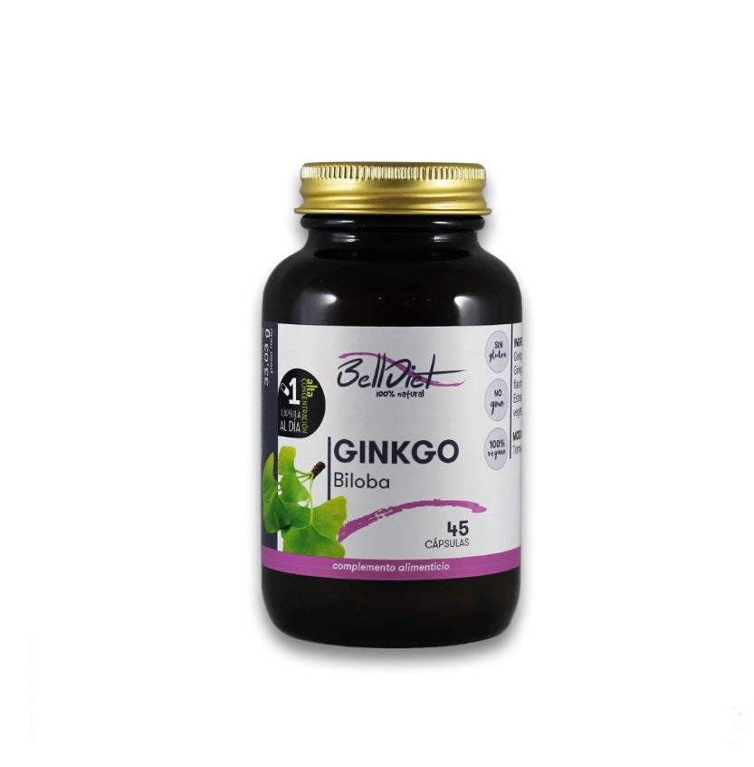 Ginkgo Biloba (45 Cápsulas Vegetales) - Mejora Circulación y Función Cognitiva
