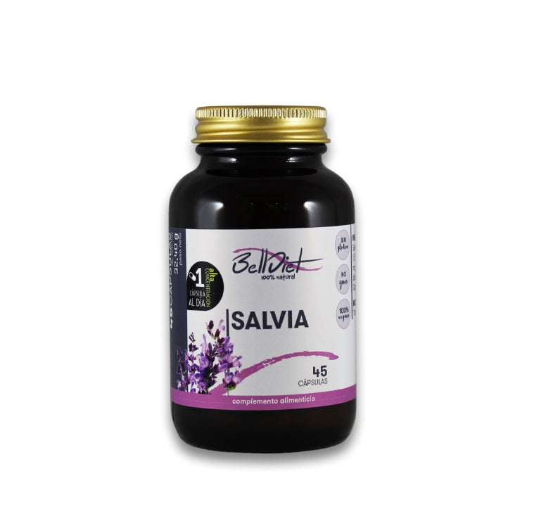 Salvia Alta Concentración (45 Cápsulas) - Tónico Digestivo y Diurético Natural