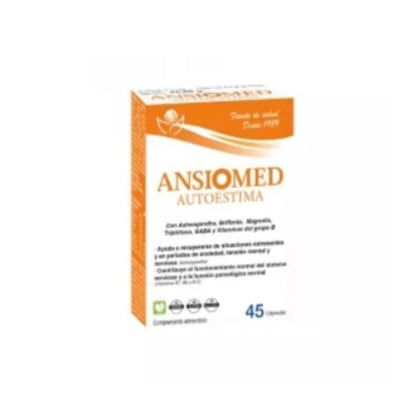 Ansiomed Autoestima (45 Cápsulas) - Con Ashwagandha, GABA y Vitaminas del Grupo B para la Ansiedad y el Bienestar Emocional