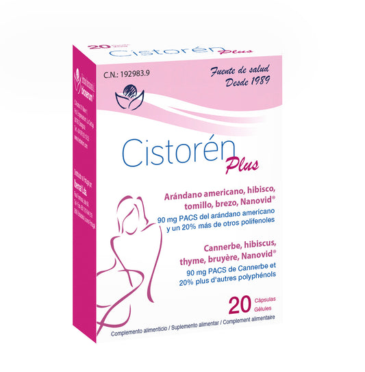 Cistoren Plus (20 Cápsulas) - Prevención y Tratamiento Natural de Infecciones Urinarias