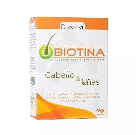 Biotina 45 Comprimidos: Cuidado Integral para Tu Cabello, Piel y Uñas