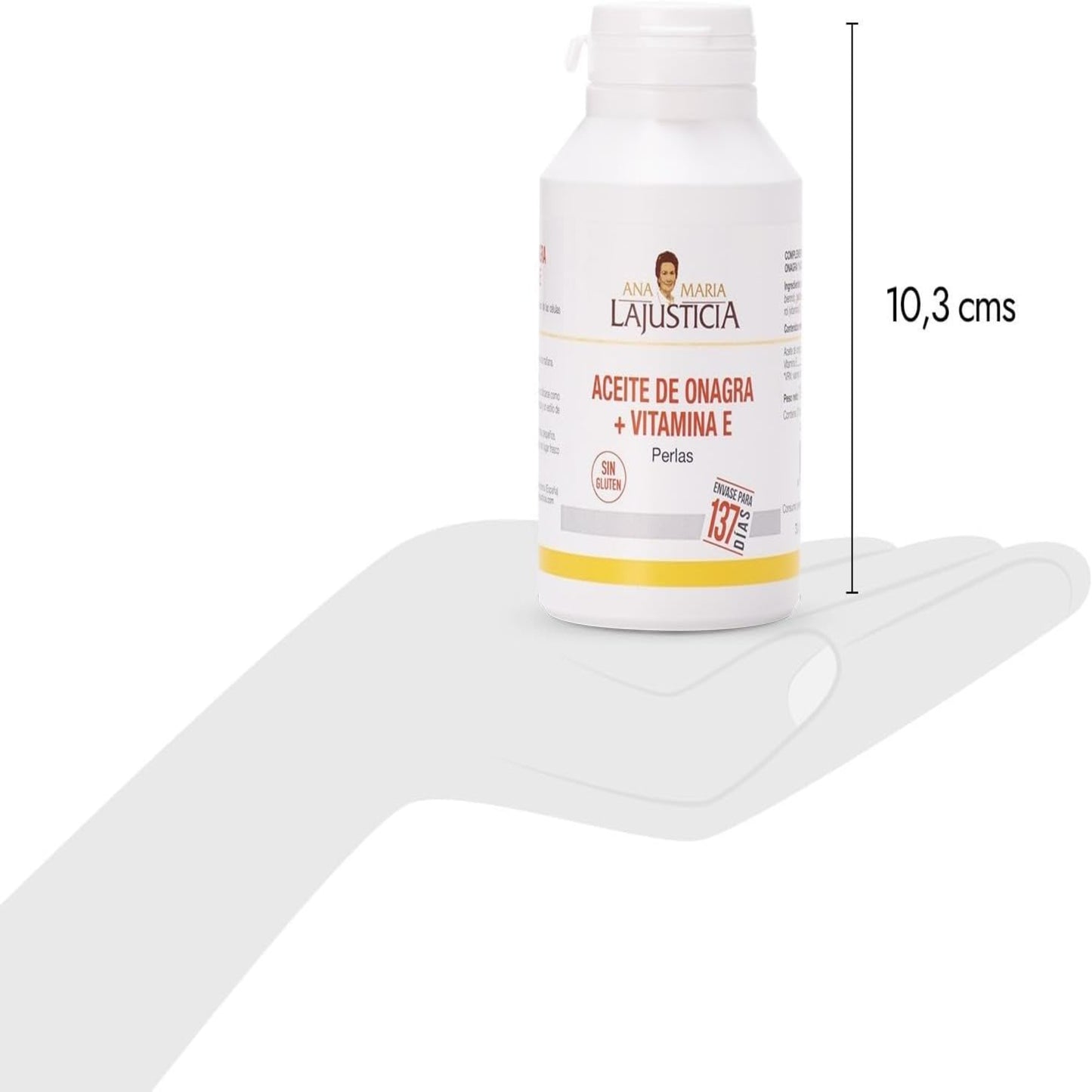 Aceite de Onagra + Vitamina E, 275 Perlas - Alivio Premenstrual, Antioxidante Natural y Cuidado Celular - ANA MARIA LA JUSTICIA