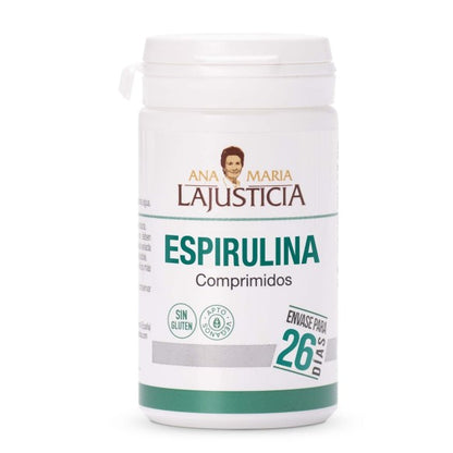 Espirulina ANA MARÍA LAJUSTICIA (160 Comprimidos) - Fuente de Vitaminas, Minerales y Detox Natural