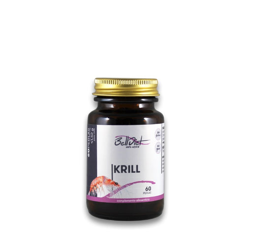 Krill (60 Perlas de 500 mg) - Fuente Natural de Omega 3 para Salud Cardiovascular y Cerebral