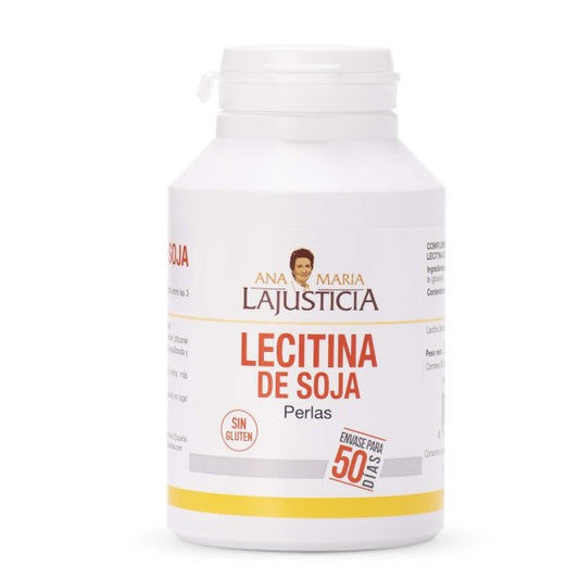 Lecitina de Soja ANA MARÍA LAJUSTICIA (300 Perlas) - Reduce el Colesterol y Mejora la Memoria - Salud Cardiovascular y Cerebral