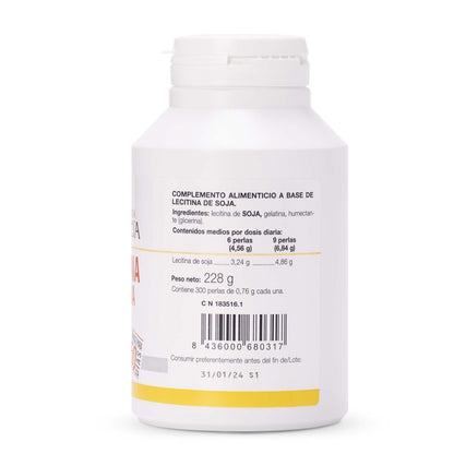 Lecitina de Soja ANA MARÍA LAJUSTICIA (300 Perlas) - Reduce el Colesterol y Mejora la Memoria - Salud Cardiovascular y Cerebral