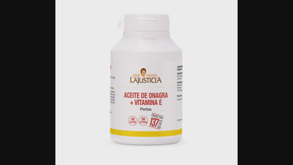 Aceite de Onagra + Vitamina E, 275 Perlas - Alivio Premenstrual, Antioxidante Natural y Cuidado Celular - ANA MARIA LA JUSTICIA