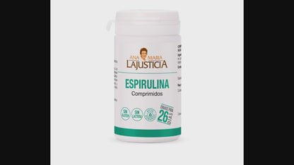 Espirulina ANA MARÍA LAJUSTICIA (160 Comprimidos) - Fuente de Vitaminas, Minerales y Detox Natural