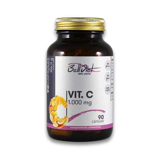 Vitamina C 1000 mg Alta Potencia (90 Cápsulas Vegetales) - Refuerzo Inmunitario y Antioxidante Natural