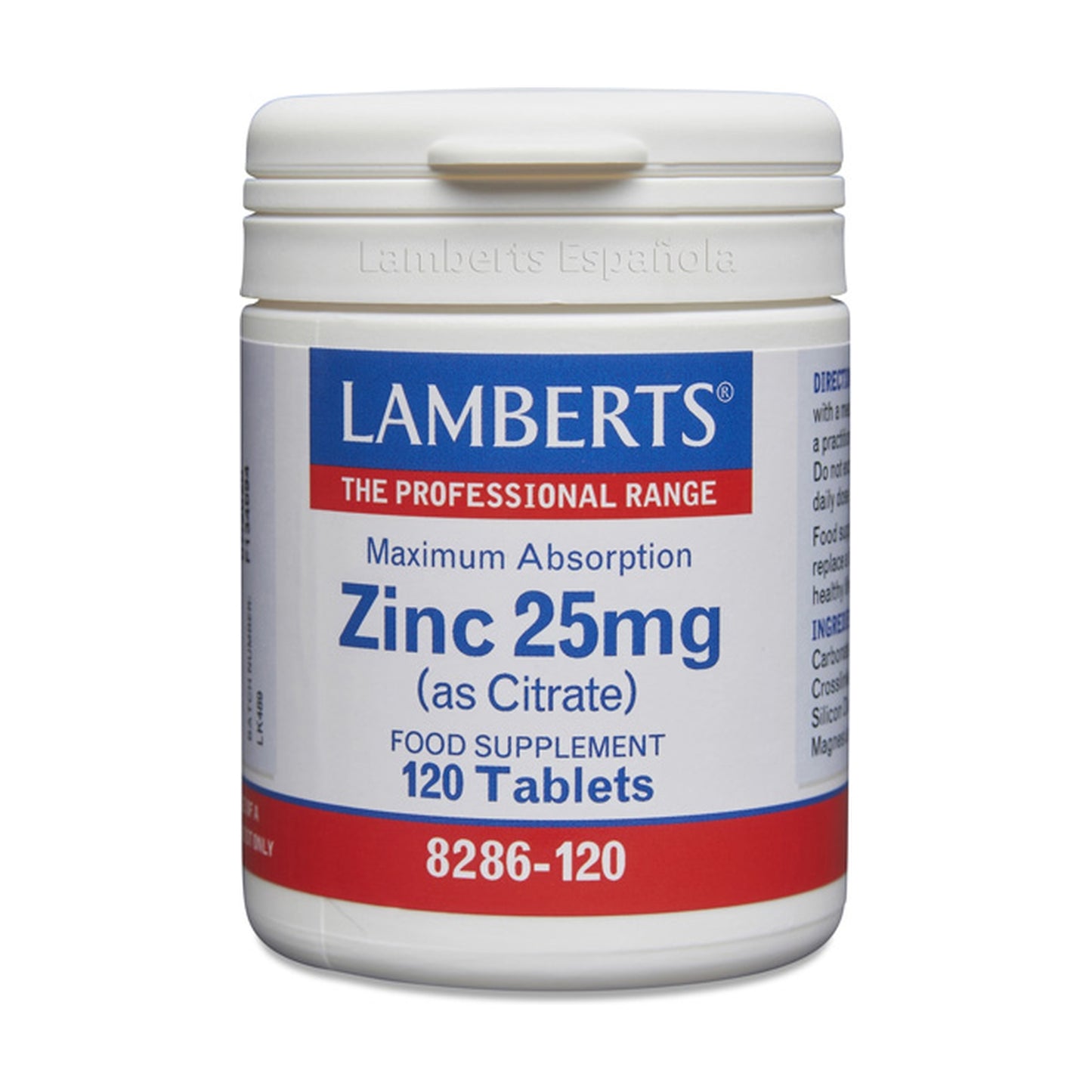 Zinc 25mg - 120 Cápsulas Lamberts: Apoyo Integral para tu Salud