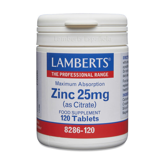 Zinc 25mg - 120 Cápsulas Lamberts: Apoyo Integral para tu Salud
